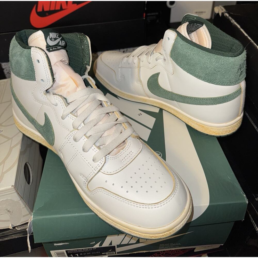 Nike Jordan Air Ship PE SP A Ma Maniere Pine Green Men’s 11.5 - Picture 6 of 7